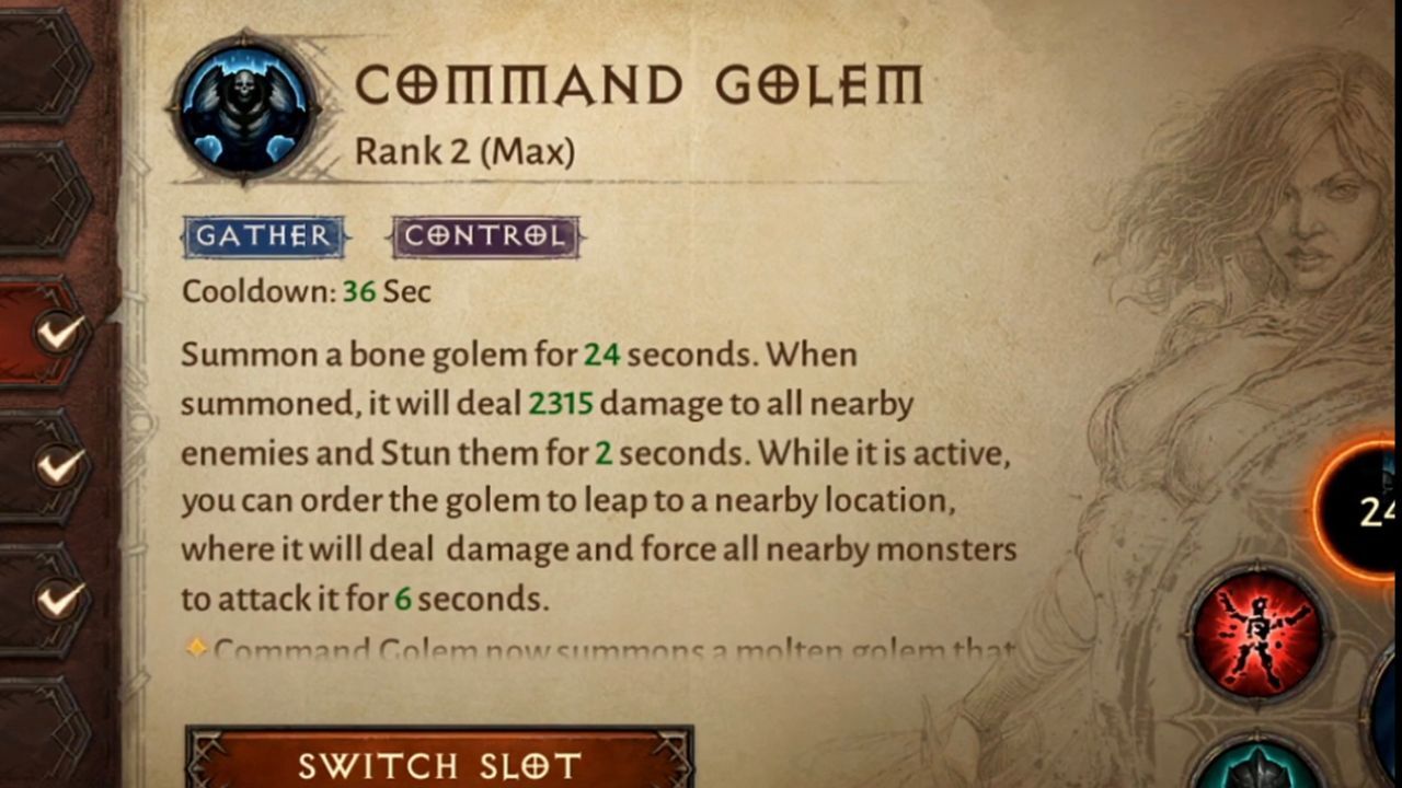 Habilidad Golem de comando