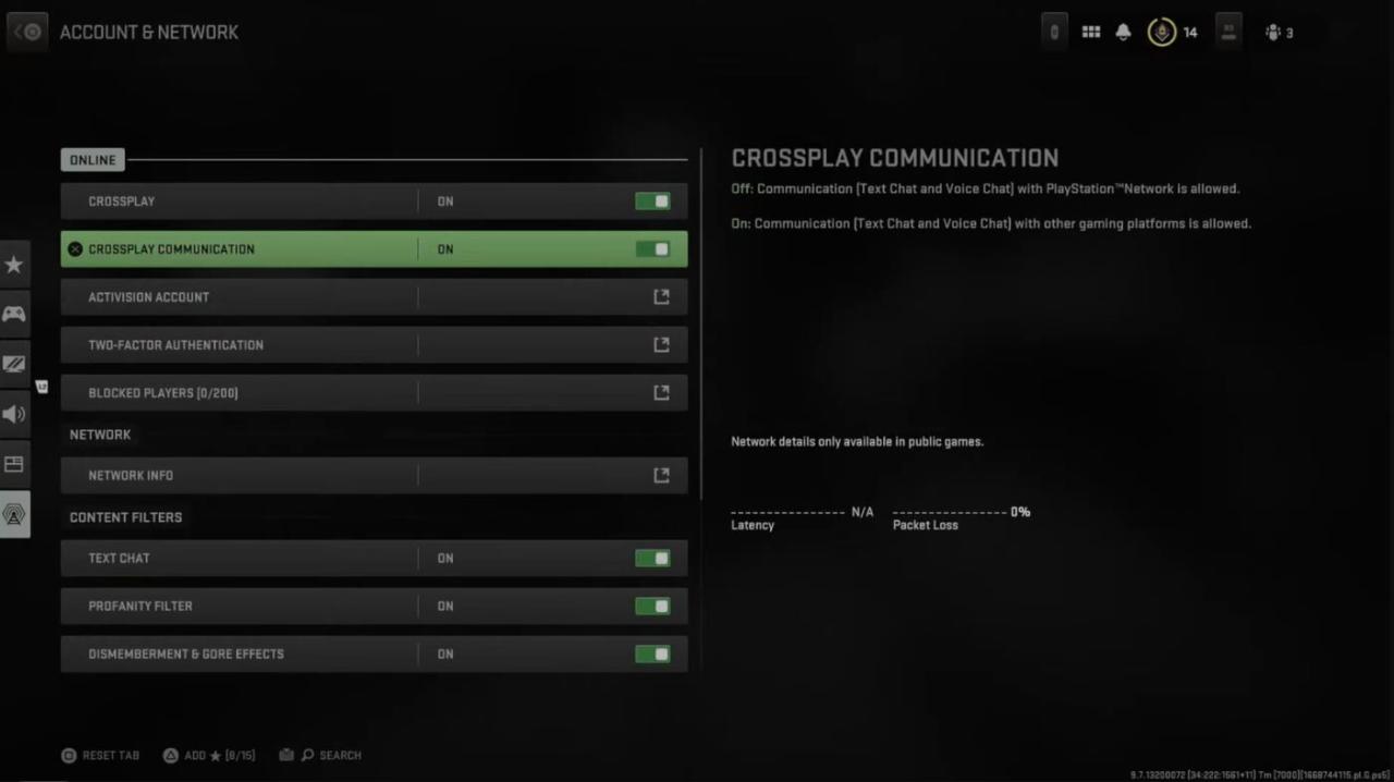 Cómo activar la comunicación CrossPlay desde la configuración de Warzone 2