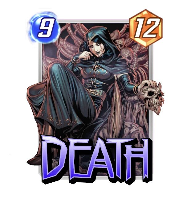 Tarjeta Death Marvel Snap.