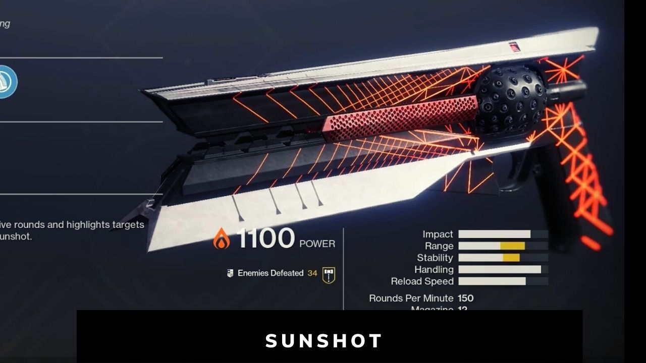 Sunshot Destiny 2 