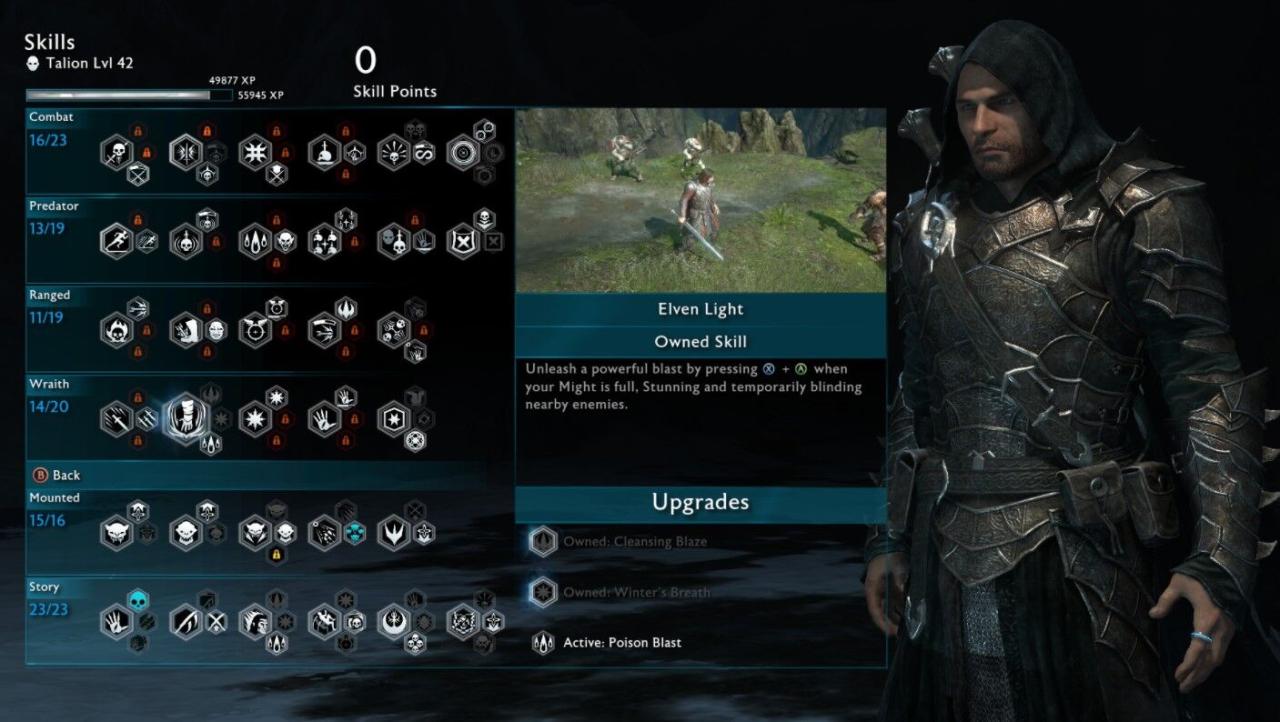 Las mejores habilidades de Shadow of War