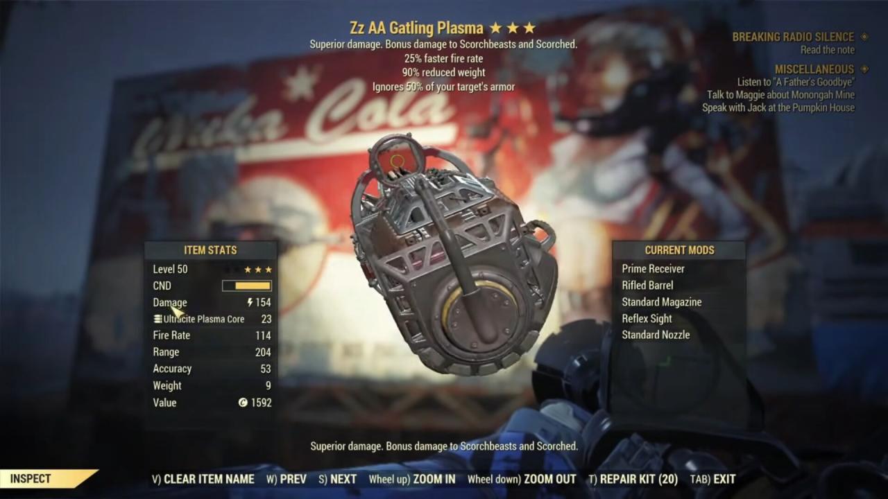 Fallout 76 Gatling Plasma