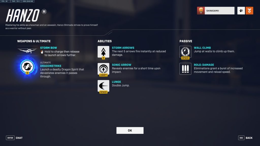Habilidades de Hanzo