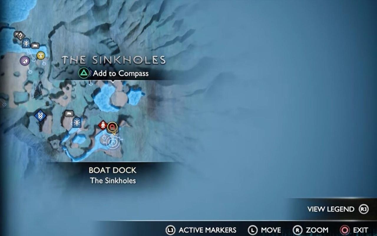 Ubicación de Starblush en el mapa de God of war Ragnarok