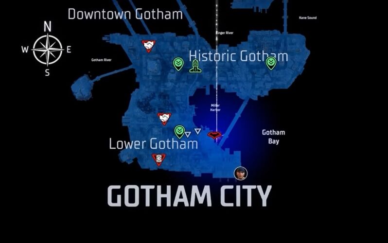 Ubicación de Lower Gotham 
