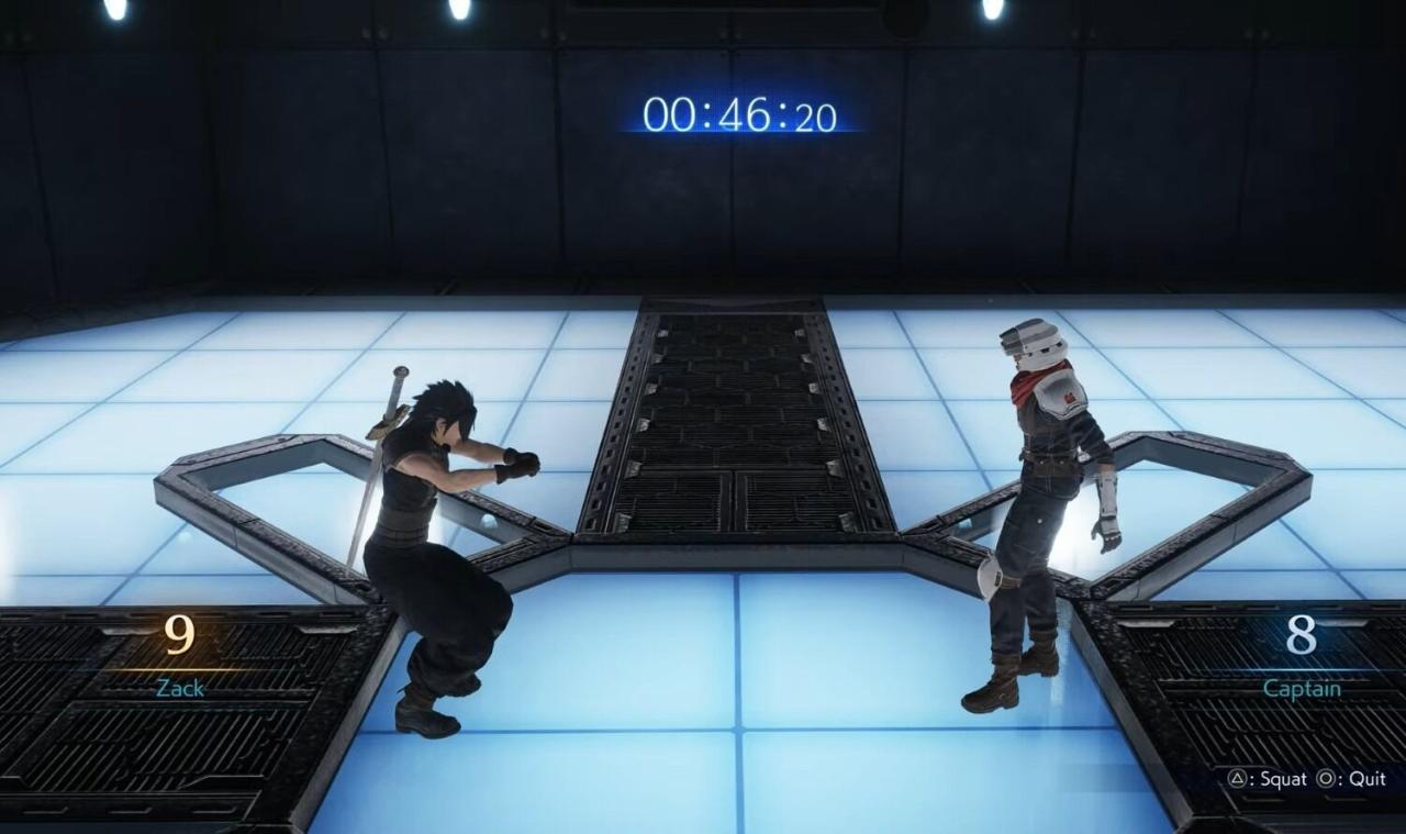 El segundo partido de la competencia Crisis Core: Final Fantasy VII Reunion Squats es con trooper.