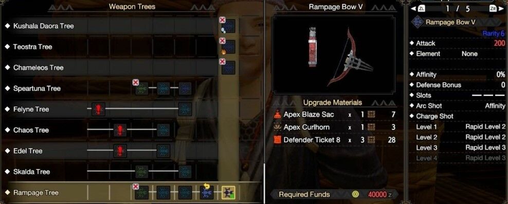 Monster Hunter Rise Rampage Bow S