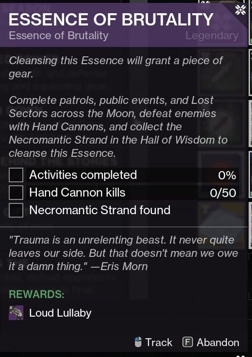 Ubicación de Necromantic Strand Destiny 2