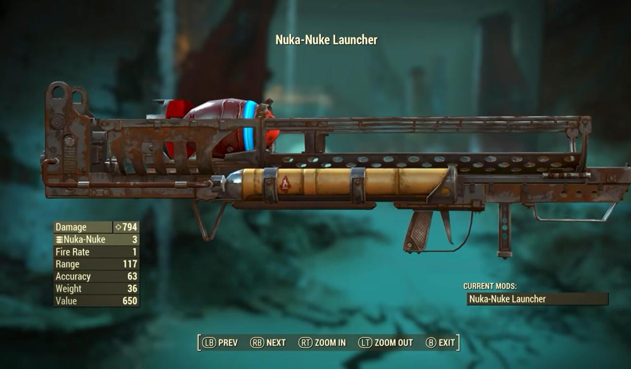 Lanzador Nuka Nuke de Fallout 4