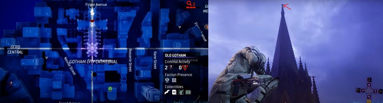 Ubicación de Batarang en Old Gotham