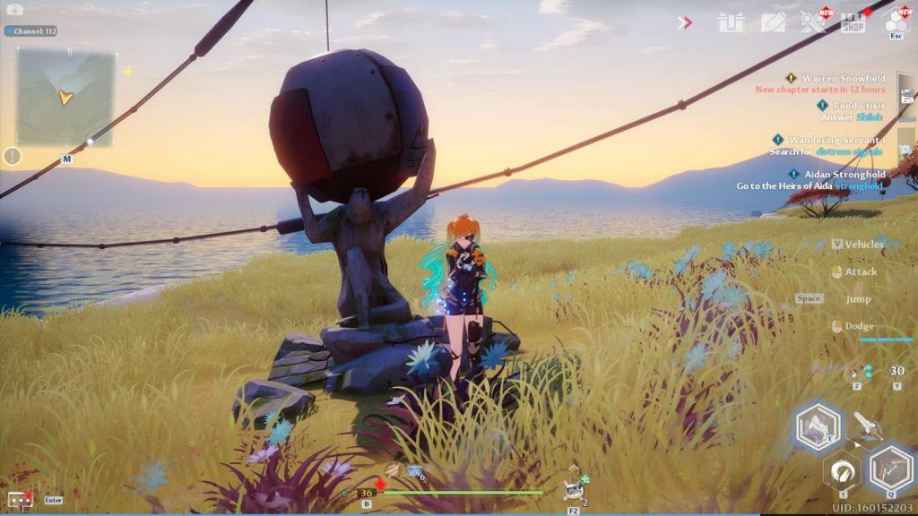 la imagen muestra la singularidad de la roca en Tower of Fantasy