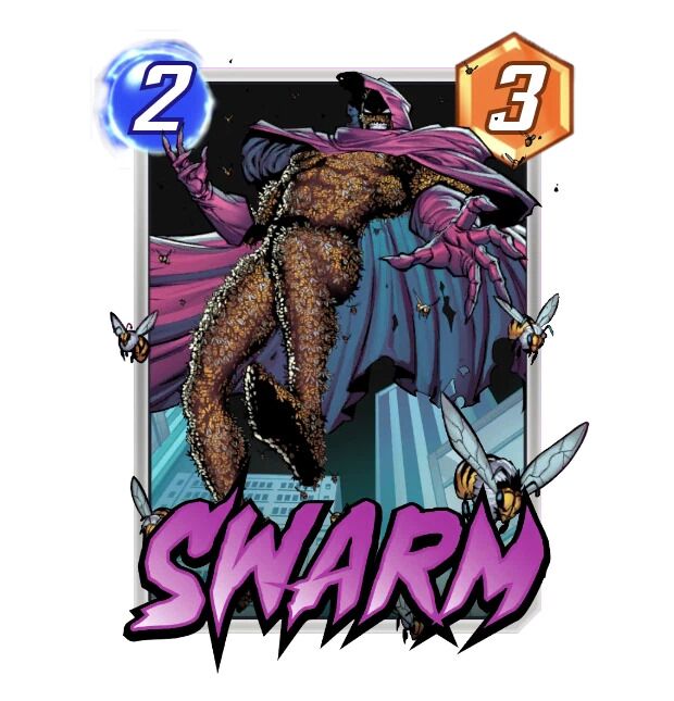 Enjambre de tarjetas Marvel Snap.
