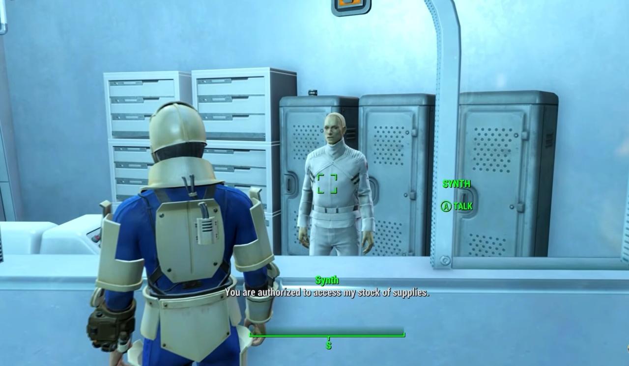 Oficial de solicitud de sintetizador de Fallout 4