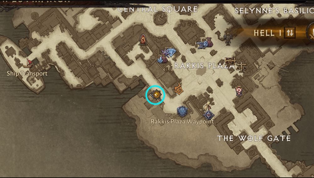 Ubicación de Diablo Immortal Taite