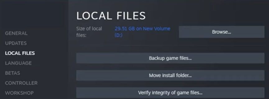 Proceso de verificación de integridad de archivos en la plataforma Steam para Gotham Knights (jugadores de PC).