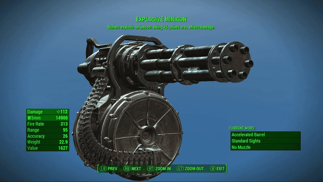 Armas pesadas Fallout 4