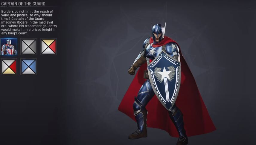 Disfraces del Capitán de la Guardia del Capitán América