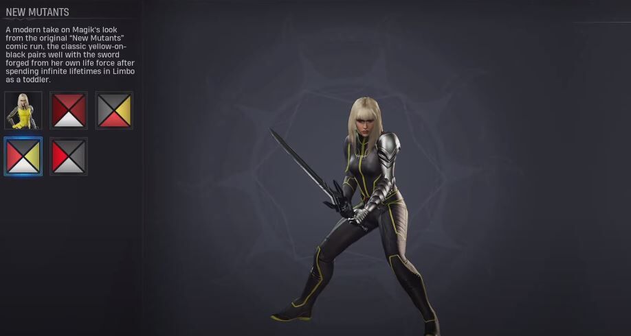 Disfraces de los nuevos mutantes de Magik
