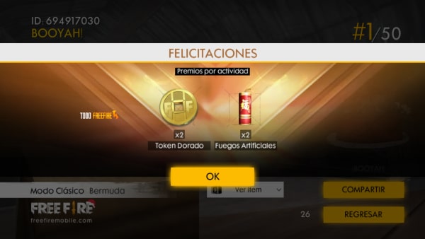 premios por ganar en free fire
